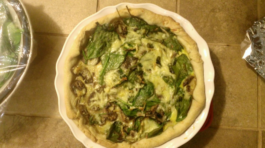 mushroom spinach quiche